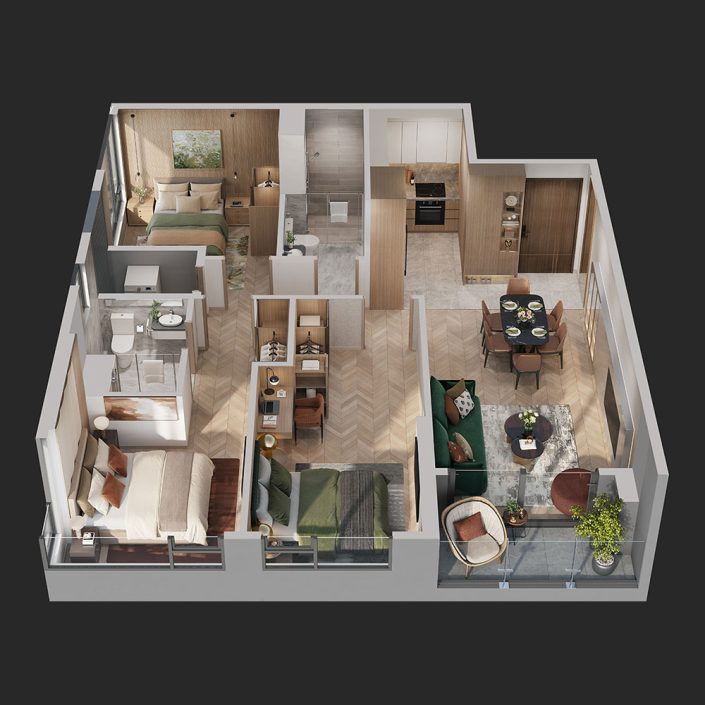 thiet ke can ho 3pn lumiere springbay