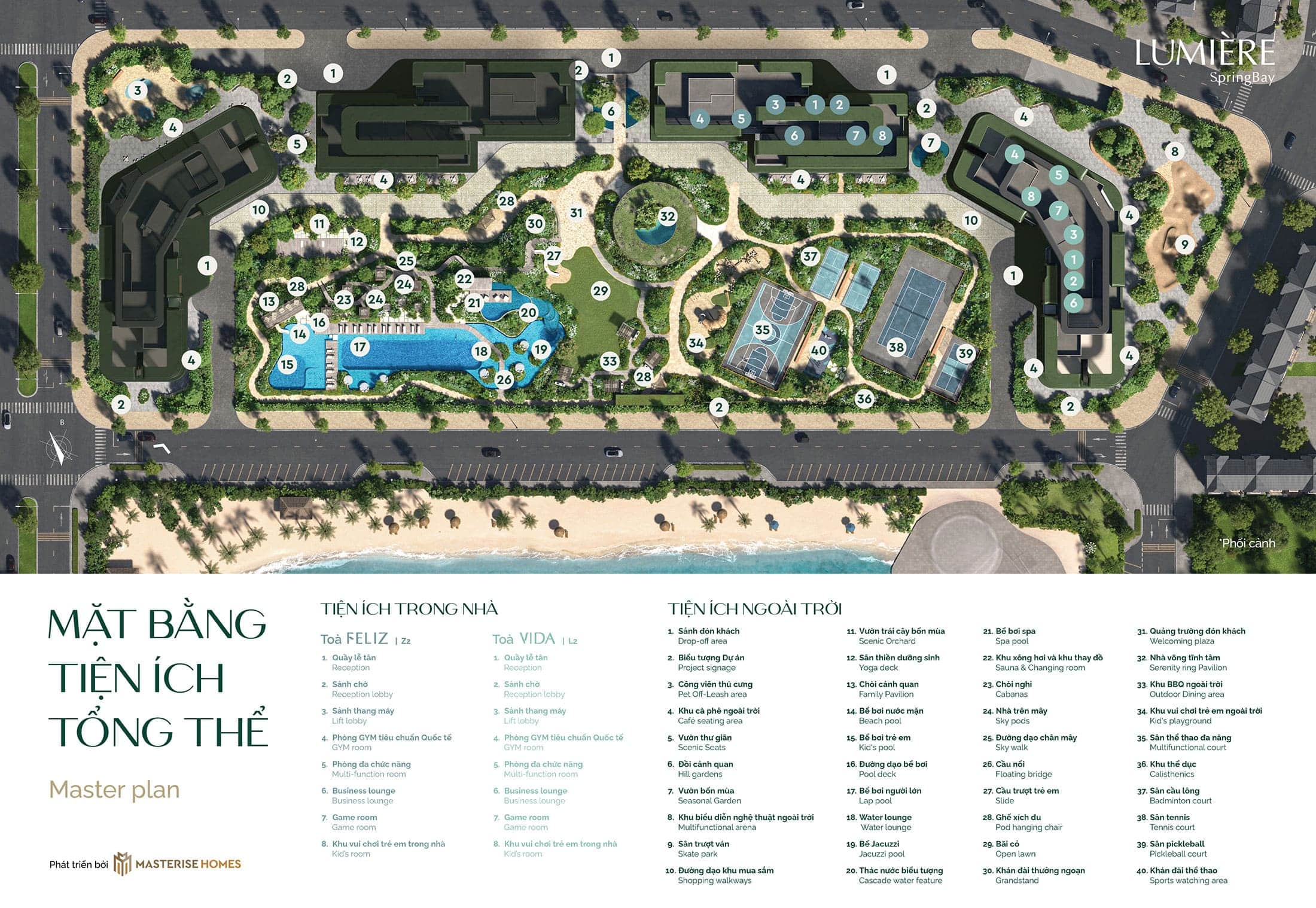 Mat bang tien ich tong the Lumiere SpringBay